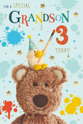 Picture of GRANDSON 3 TODAY BIRTHDAY CARD